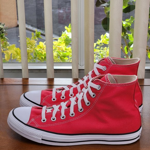 Converse Chuck Taylor All Star Seasonal Hi Canvas 168572F Carmine Pink  Size 9.5 - Picture 5 of 12